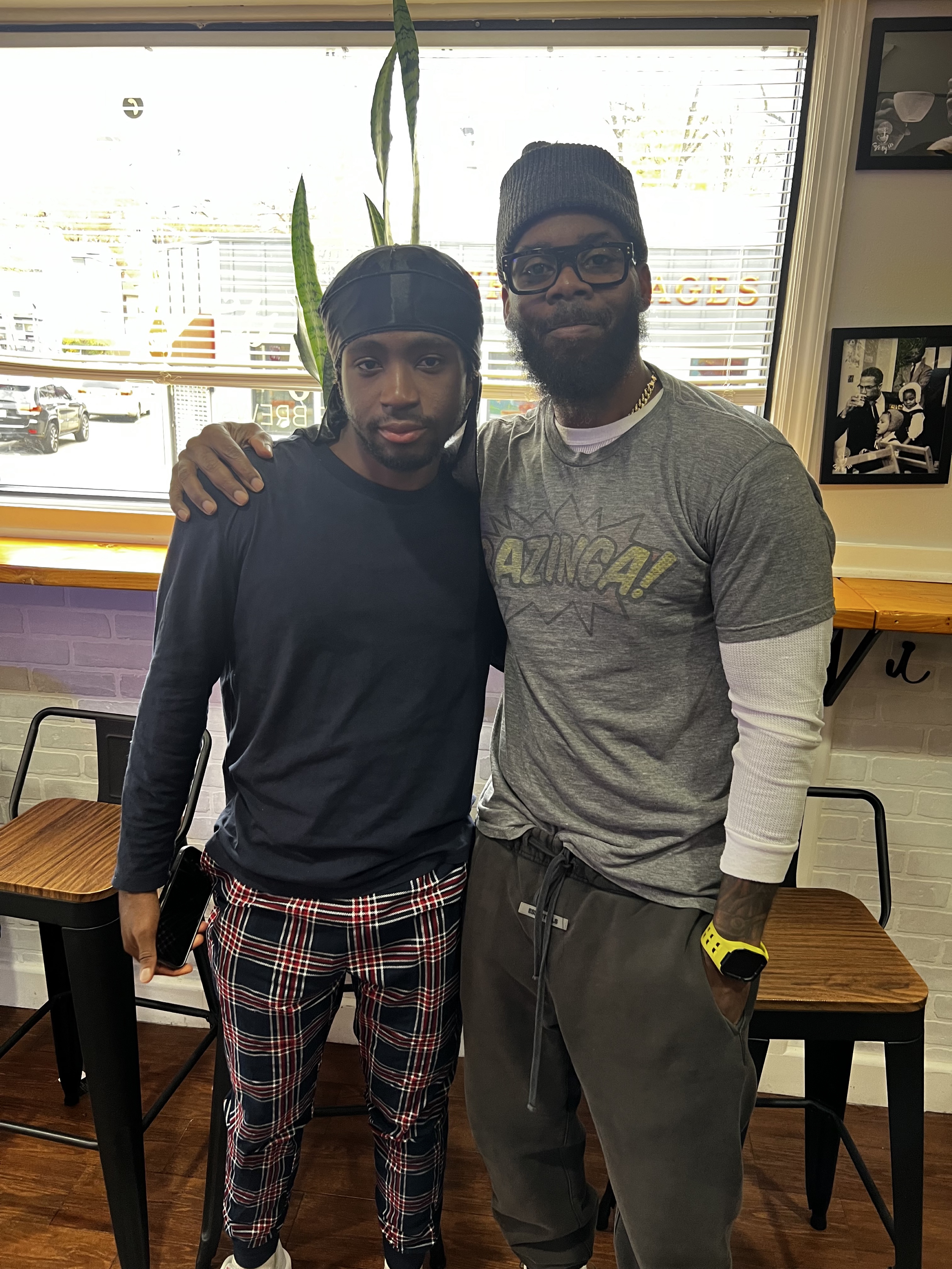 Guest and owner at Cafe By Us